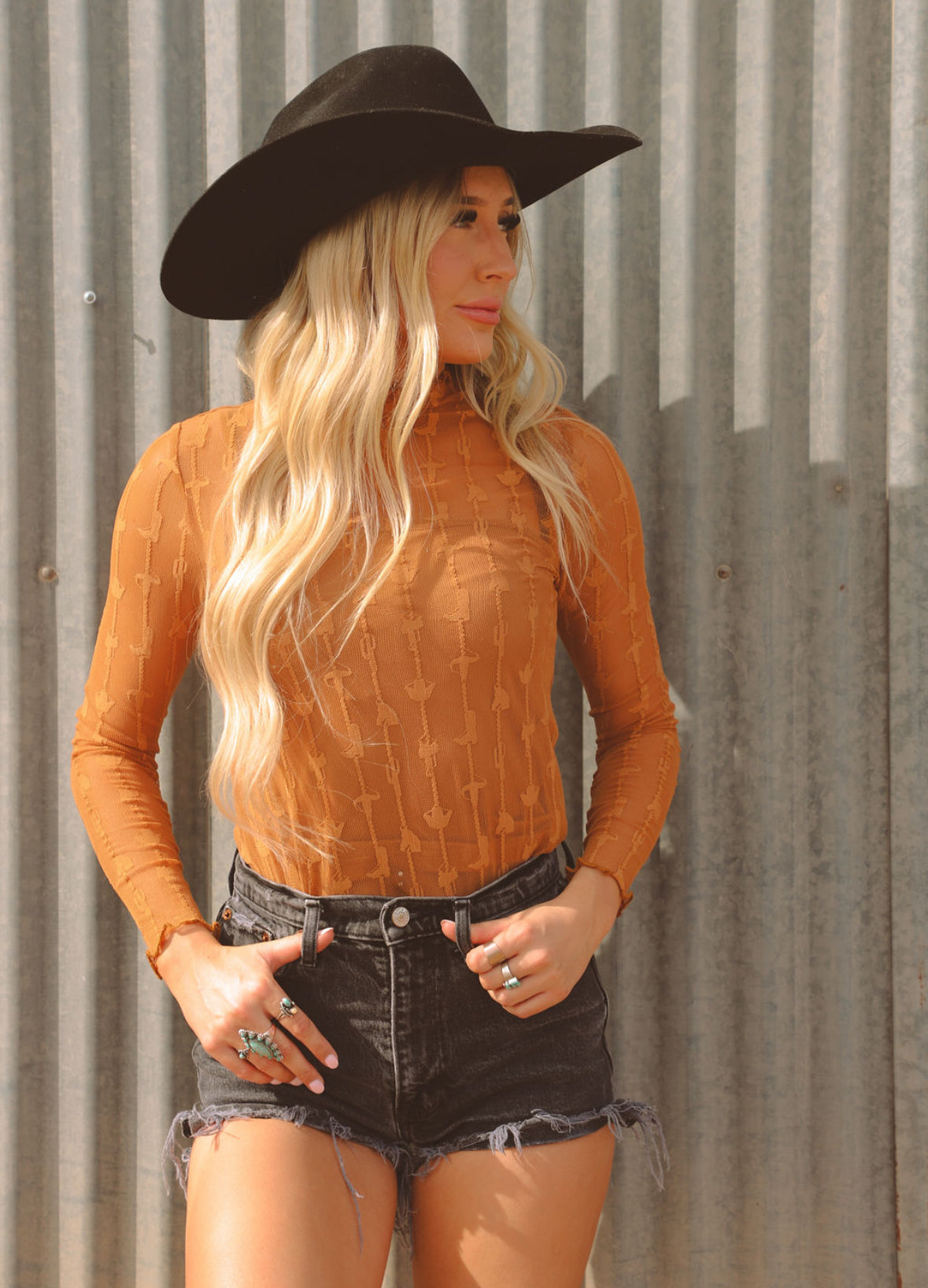 Lariat Lace Mesh Top