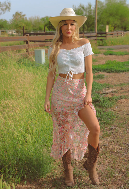 Delaney - Floral Paisley Skirt